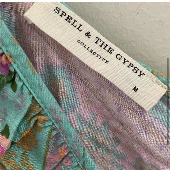 Spell & Gypsy Collective City Lights Mini Dress in Sage M - Picture 4 of 5